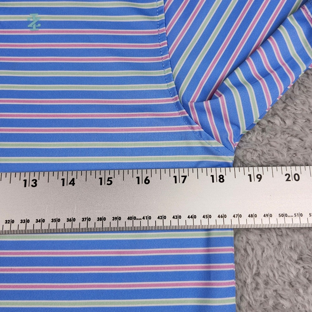 IZOD Polo Shirt Boys XL Blue Striped Short Sleeve Performance Golf Top IZSHB4KF - Picture 8 of 11
